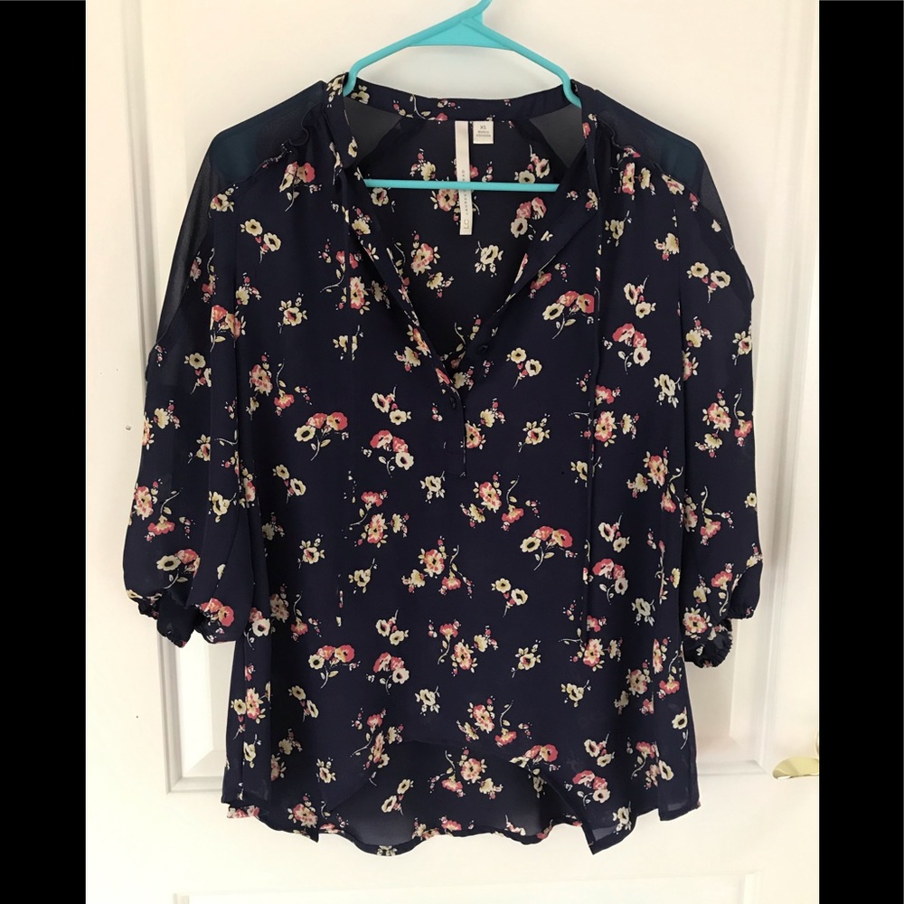 LC Lauren Conrad Floral blouse
